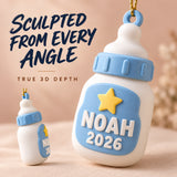 Personalized Baby's First Christmas Milk Bottle 3D Ornament - Custom Christmas Keepsake - image 4