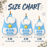 Personalized Baby's First Christmas Bib 3D Ornament - Custom Christmas Keepsake - image 5