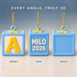 Personalized Baby's First Christmas ABC Block 3D Ornament - Custom Christmas Keepsake - image 2