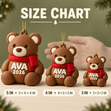 Personalized Baby's First Christmas Teddy Scarf 3D Ornament - Custom Christmas Keepsake - image 5