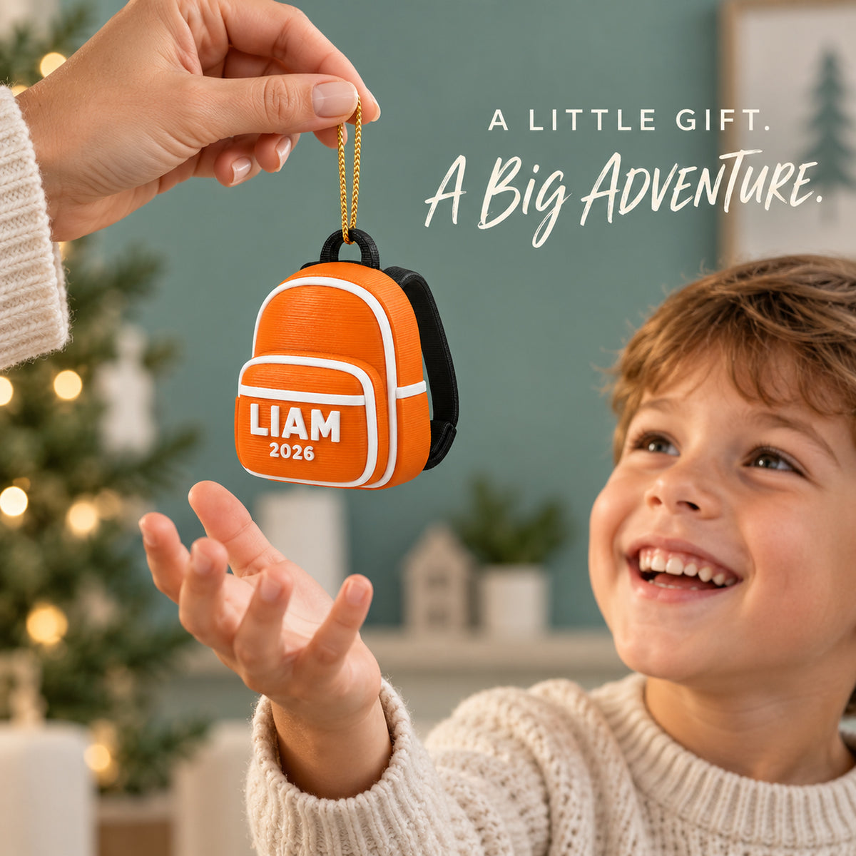 Personalized Baby's First Christmas Backpack 3D Ornament - Custom Christmas Keepsake - image 8