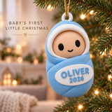 Personalized Swaddled Chibi Baby 3D Ornament - Custom Christmas Keepsake - image 7