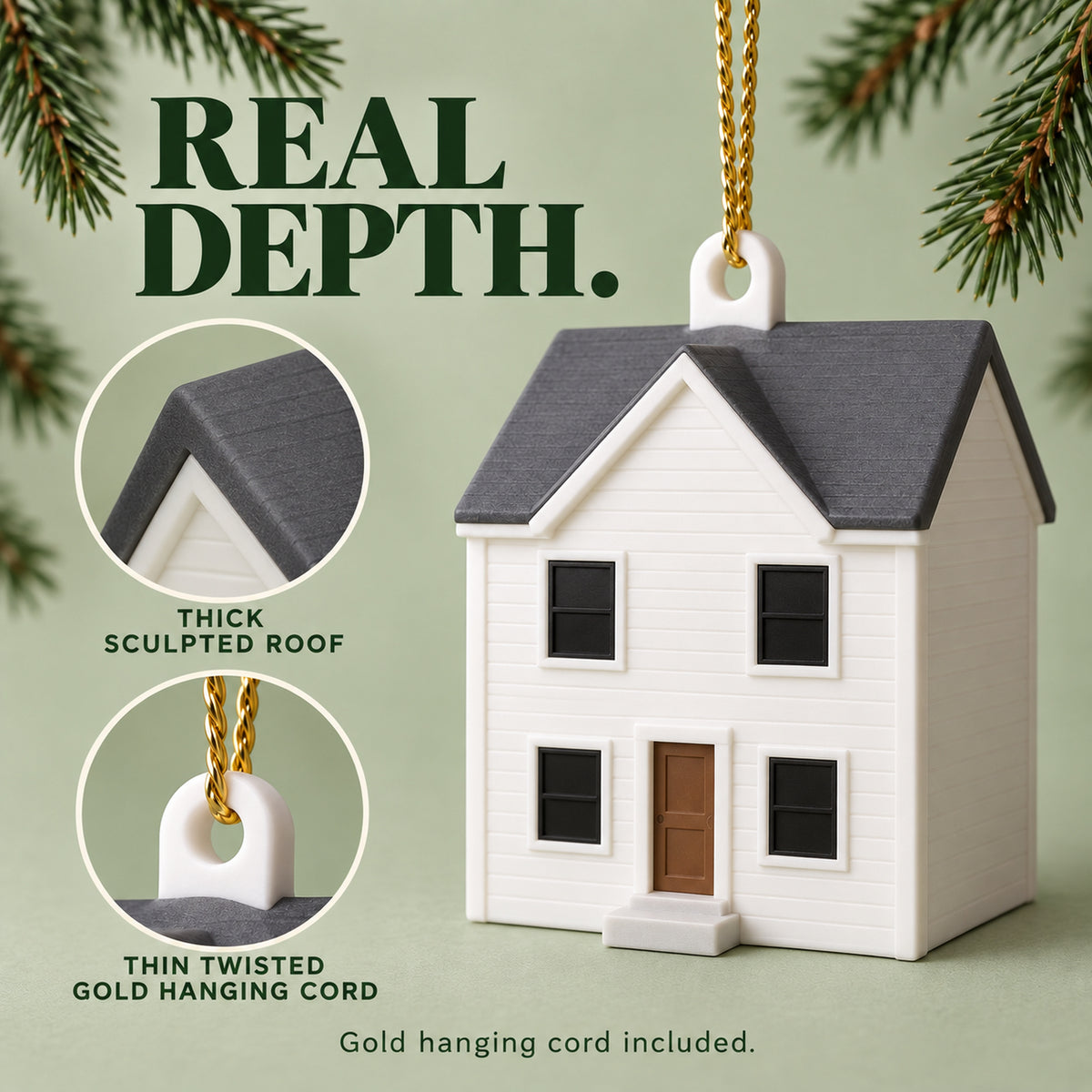Personalized Custom House From Photo 3D Ornament - Custom Christmas Keepsake - image 6