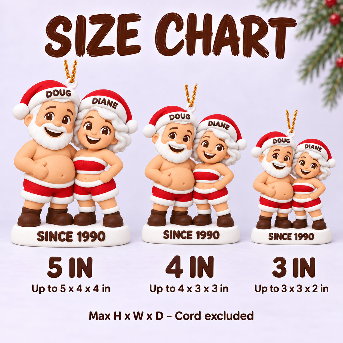 Personalized Growing Old Together 3D Ornament - Custom Christmas Keepsake - image 5