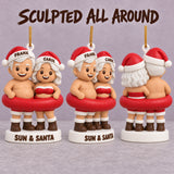 Personalized Beach Santa 3D Ornament - Custom Christmas Keepsake - image 6