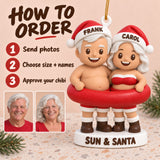 Personalized Beach Santa 3D Ornament - Custom Christmas Keepsake - image 7