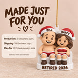 Personalized Retired Together 3D Ornament - Custom Christmas Keepsake - image 9
