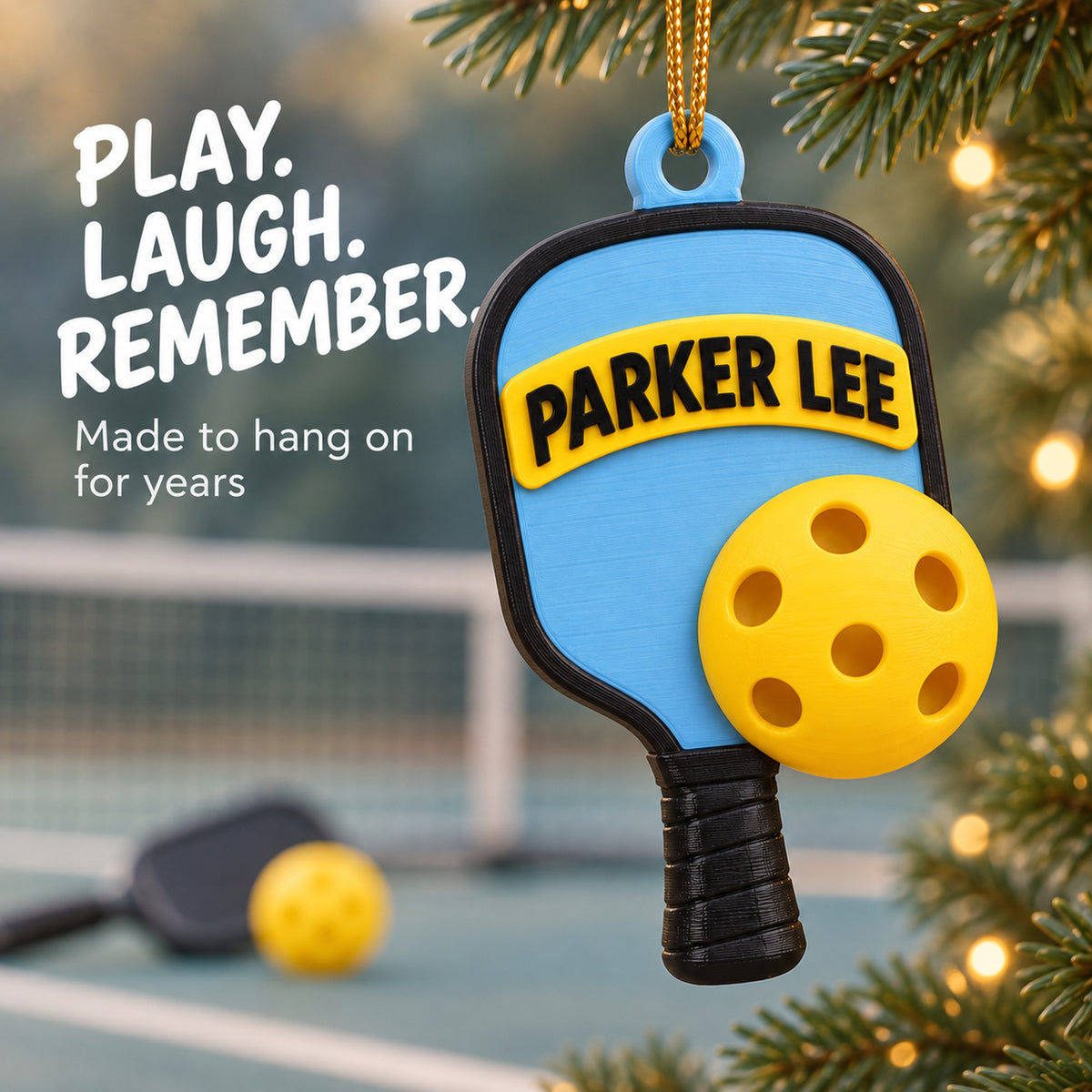 Personalized Pickleball 3D Ornament - Custom Christmas Keepsake - image 9