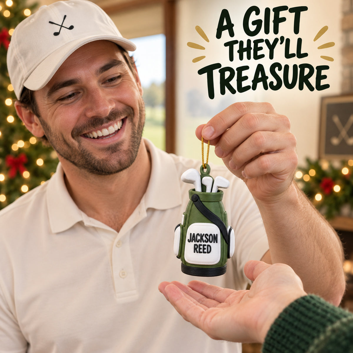 Personalized Golf Bag 3D Ornament - Custom Christmas Keepsake - image 8