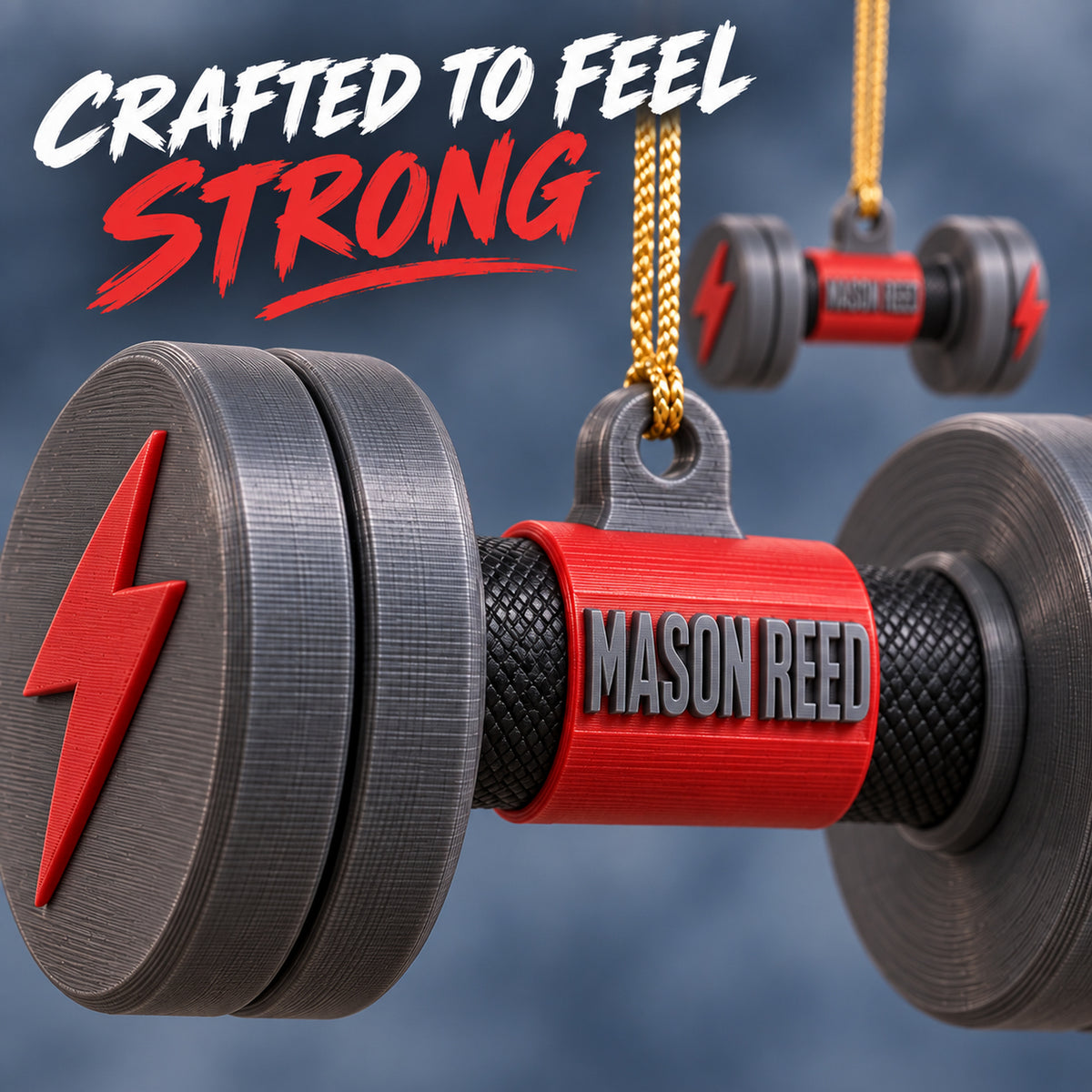 Personalized Dumbbell 3D Ornament - Custom Christmas Keepsake - image 6