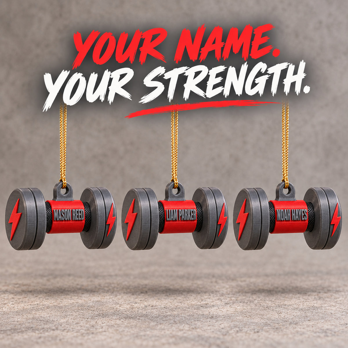 Personalized Dumbbell 3D Ornament - Custom Christmas Keepsake - image 7
