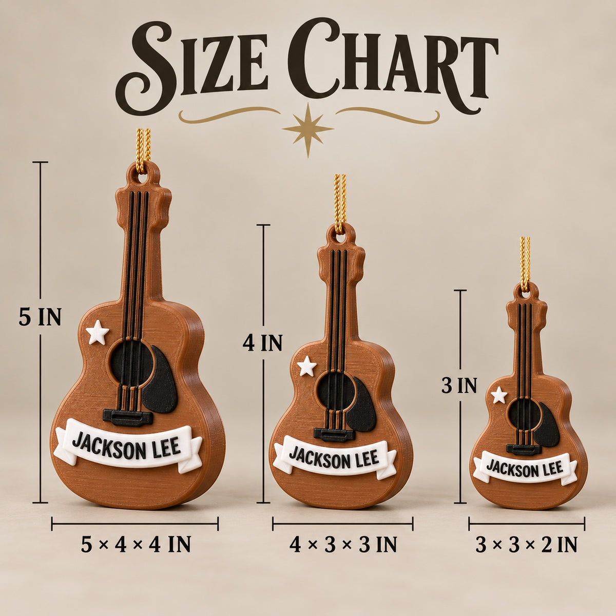 Personalized Guitar 3D Ornament - Custom Christmas Keepsake - image 5