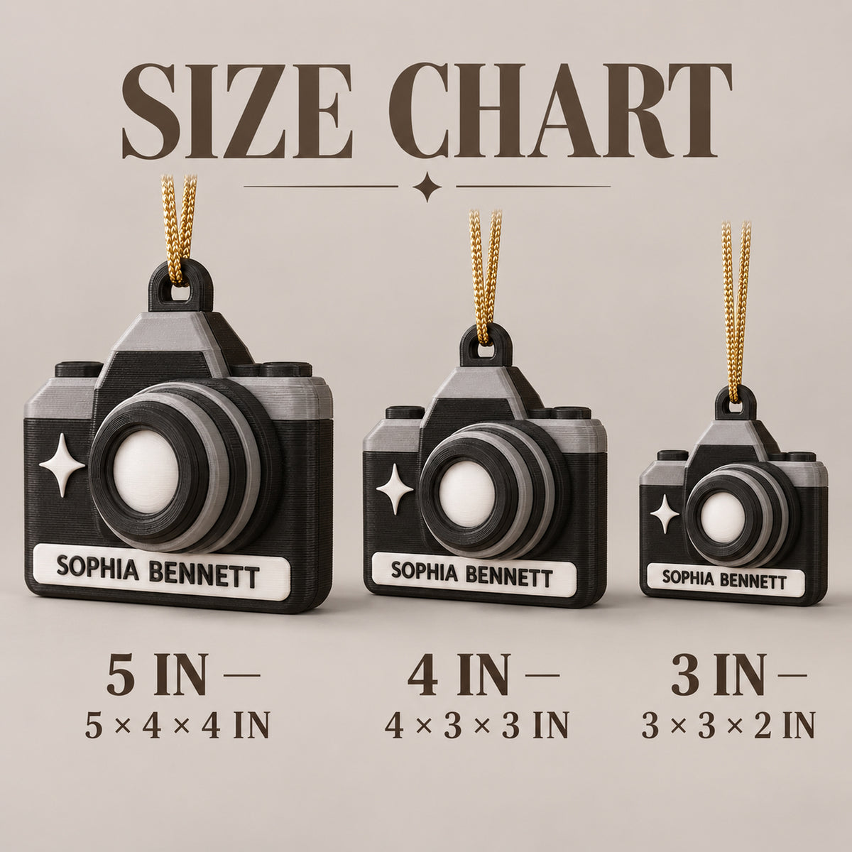 Personalized Camera 3D Ornament - Custom Christmas Keepsake - image 5