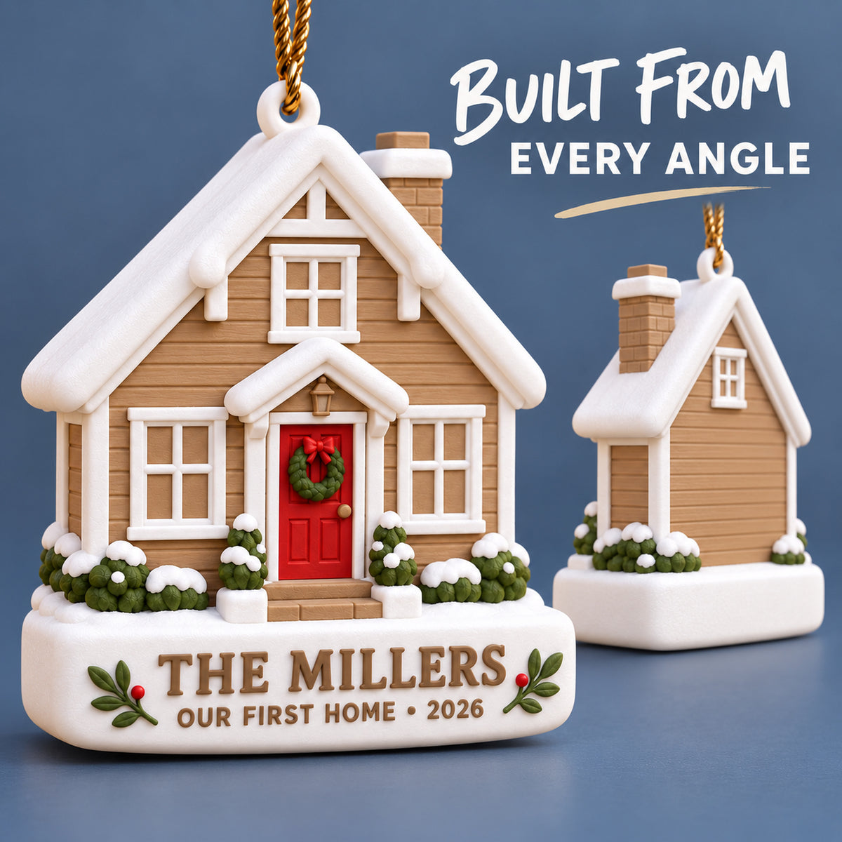 Personalized New Home House 3D Ornament - Custom Christmas Keepsake - image 4