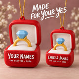 Personalized Engagement Ring Box 3D Ornament - Custom Christmas Keepsake - image 7