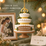 Personalized Wedding Cake 3D Ornament - Custom Christmas Keepsake - image 9