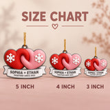Personalized Two Hearts 3D Ornament - Custom Christmas Keepsake - image 5
