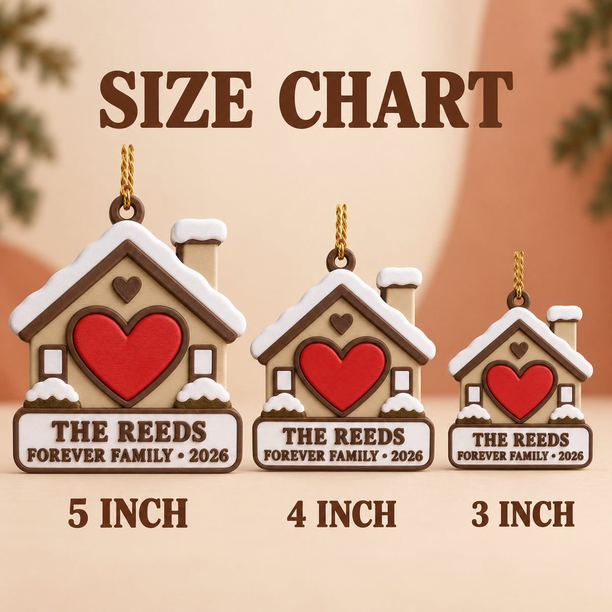 Personalized Adoption House Heart 3D Ornament - Custom Christmas Keepsake - image 5