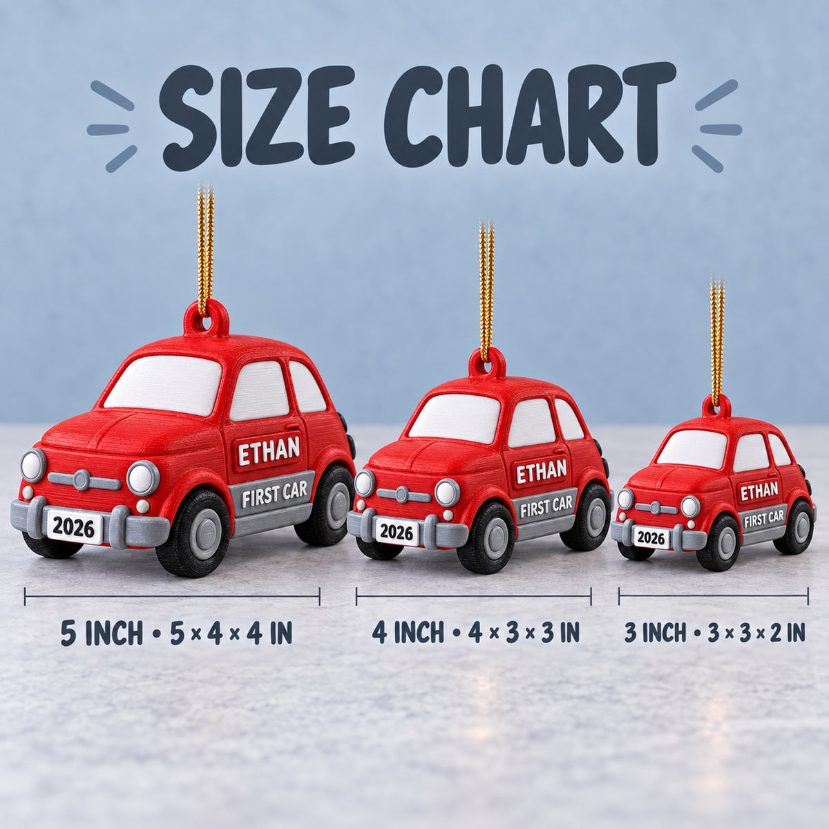 Personalized First Car 3D Ornament - Custom Christmas Keepsake - image 5