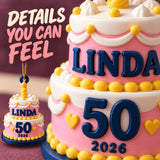 Personalized Milestone Birthday Cake 3D Ornament - Custom Christmas Keepsake - image 6