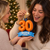 Personalized Milestone Number Balloon 3D Ornament - Custom Christmas Keepsake - image 8