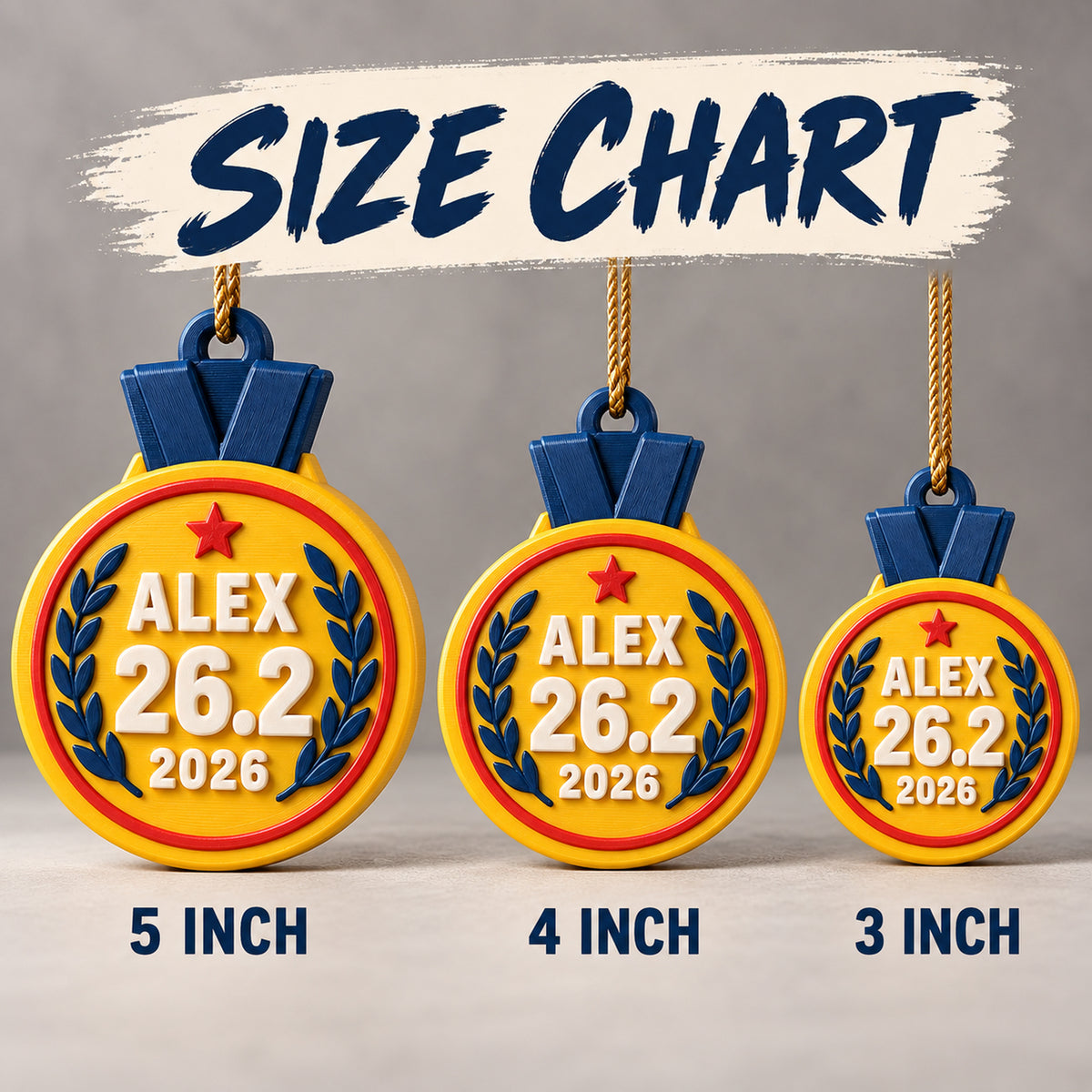 Personalized Marathon Medal 3D Ornament - Custom Christmas Keepsake - image 5
