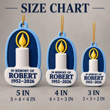Personalized Memorial Candle 3D Ornament - Custom Christmas Keepsake - image 5