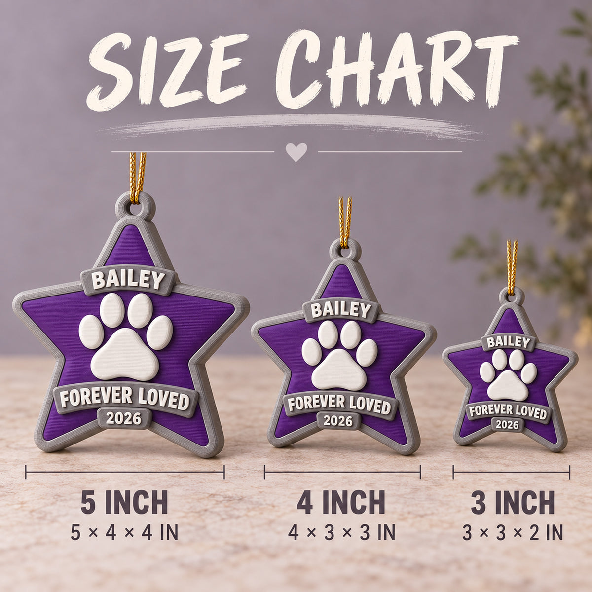 Personalized Memorial Star Paw 3D Ornament - Custom Christmas Keepsake - image 5