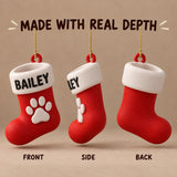 Personalized Dog Christmas Stocking 3D Ornament - Custom Christmas Keepsake - image 2