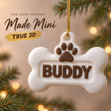 Personalized Dog Bone 3D Ornament - Custom Christmas Keepsake - image 1