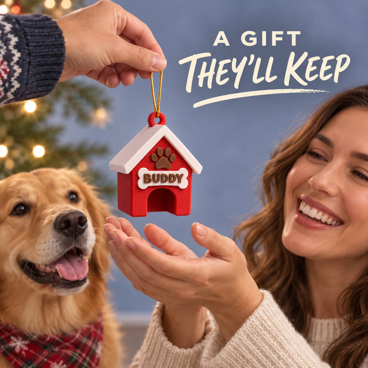 Personalized Doghouse 3D Ornament - Custom Christmas Keepsake - image 8