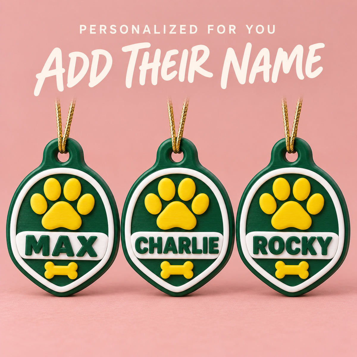 Personalized Collar Tag 3D Ornament - Custom Christmas Keepsake - image 7