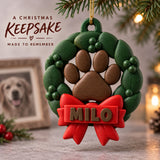 Personalized Paw Wreath 3D Ornament - Custom Christmas Keepsake - image 9