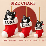 Personalized Cat Stocking 3D Ornament - Custom Christmas Keepsake - image 5