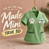 Personalized Veterinarian Scrubs 3D Ornament - Custom Christmas Keepsake - image 1