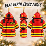Personalized Firefighter Outfit 3D Ornament - Custom Christmas Keepsake - image 2