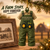 Personalized Farmer Overalls Tractor 3D Ornament - Custom Christmas Keepsake - image 9