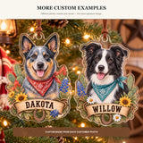Personalized Western Cowboy Dog Photo Acrylic Ornament - Custom Pet Keepsake - image 4