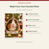 Personalized Guinea Pig Photo Acrylic Ornament - Custom Christmas Keepsake - image 2