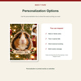 Personalized Guinea Pig Photo Acrylic Ornament - Custom Christmas Keepsake - image 7