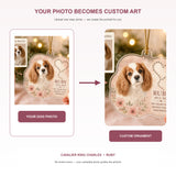 Personalized Heart Pawprints Pet Memorial Photo Acrylic Ornament - Custom Pet Keepsake - image 3