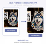Personalized Stained Glass Style Dog Photo Acrylic Ornament - Custom Pet Keepsake - image 3