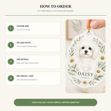 Personalized Birth Flower Dog Photo Acrylic Ornament - Custom Pet Keepsake - image 10