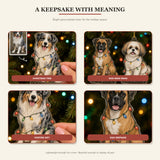 Personalized Christmas Lights Dog Photo Acrylic Ornament - Custom Pet Keepsake - image 2