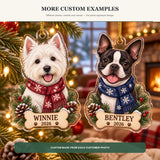 Personalized Cozy Winter Dog Photo Acrylic Ornament - Custom Pet Keepsake - image 4