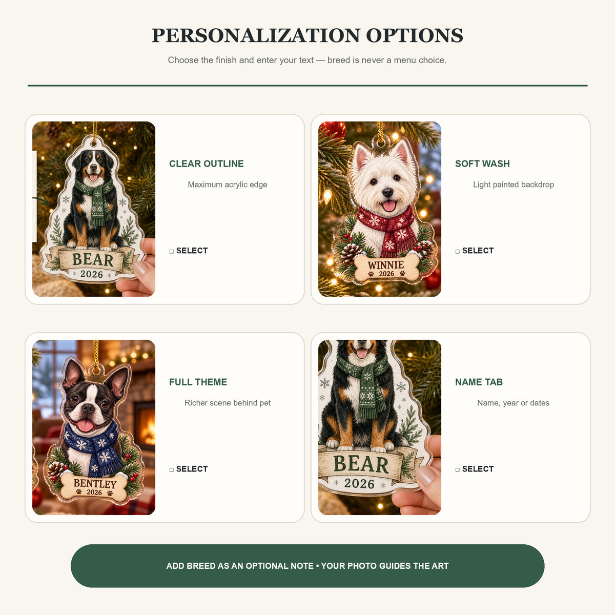 Personalized Cozy Winter Dog Photo Acrylic Ornament - Custom Pet Keepsake - image 8