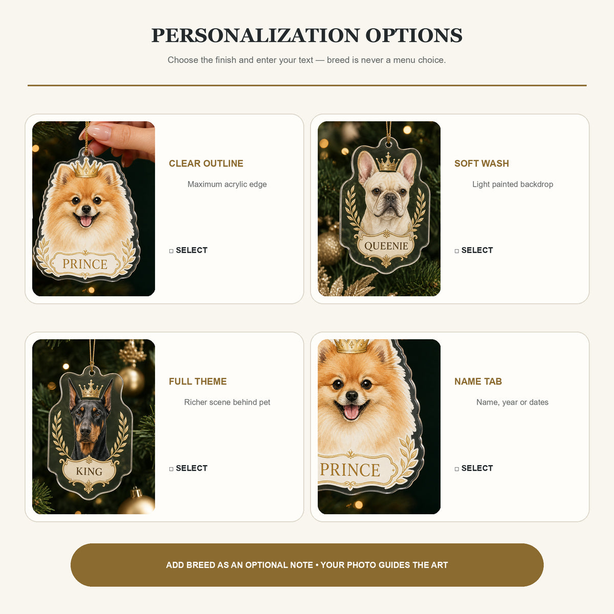 Personalized Royal Crown Dog Photo Acrylic Ornament - Custom Pet Keepsake - image 8