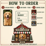 Personalized Holiday Barkery Photo Wood Ornament - Custom Pet Keepsake - image 10