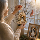 Personalized Cardinal Window Pet Memorial Photo Wood Ornament - Custom Pet Keepsake - image 5