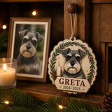 Personalized Christmas Candle Pet Memorial Photo Wood Ornament - Custom Pet Keepsake - image 4
